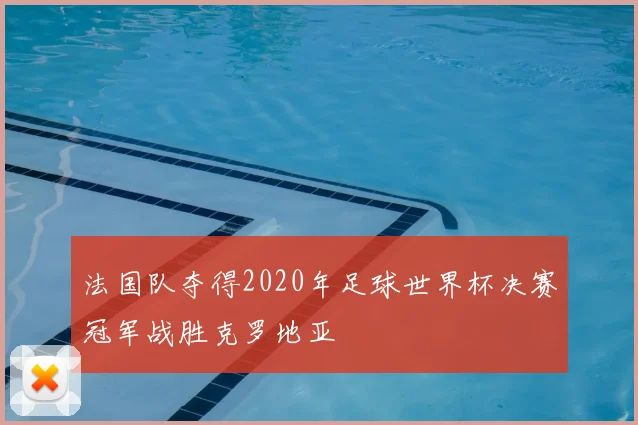 法国队夺得2020年足球世界杯决赛冠军战胜克罗地亚